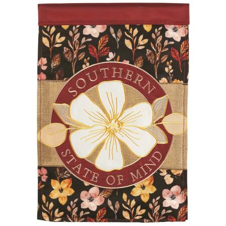 RECINTO 13 x 18 in. Southern State Of Mind Double Applique Garden Flag RE2949173